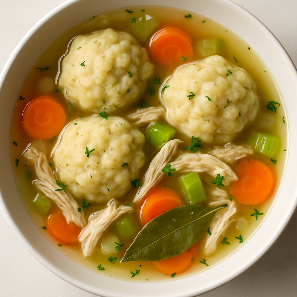 German Chicken Soup with Dumplings