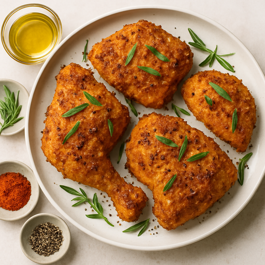 Oven "Fried" Chicken with Paprika & Tarragon