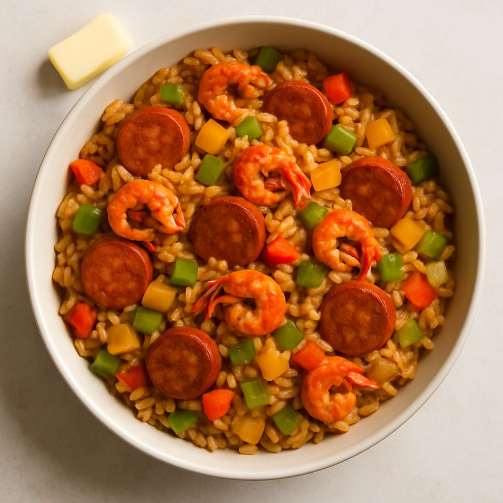 Cajun-Style Crawfish and Andouille Sausage Jambalaya