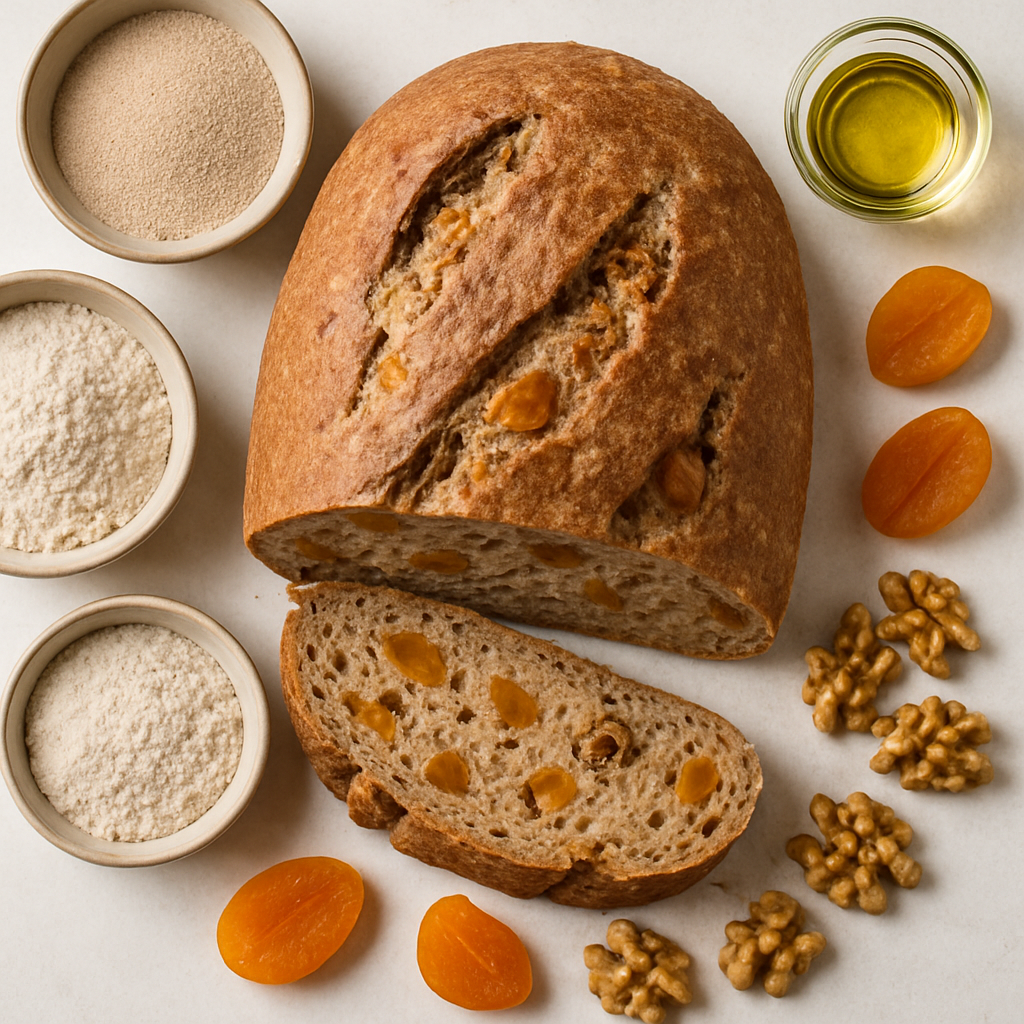 Whole Wheat Apricot-Walnut Bread