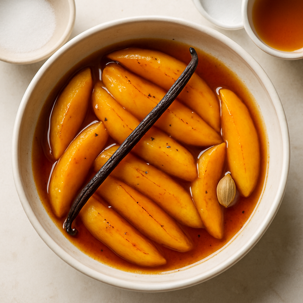 Mango Caramelizado Asado con Ron