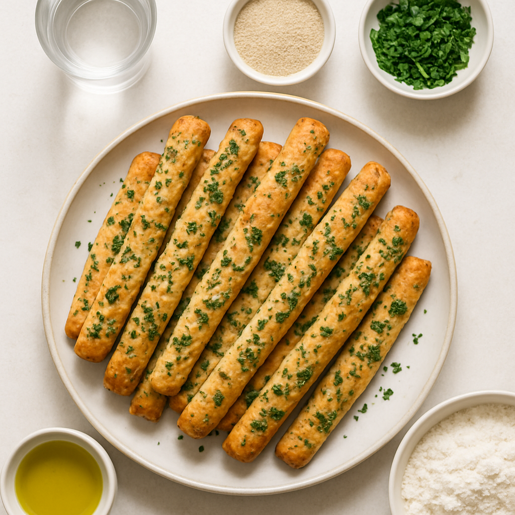 Crunchy Garlic and Herb Bread Sticks