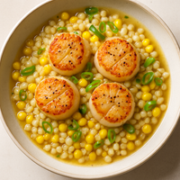 Seared Scallops with Israeli Couscous