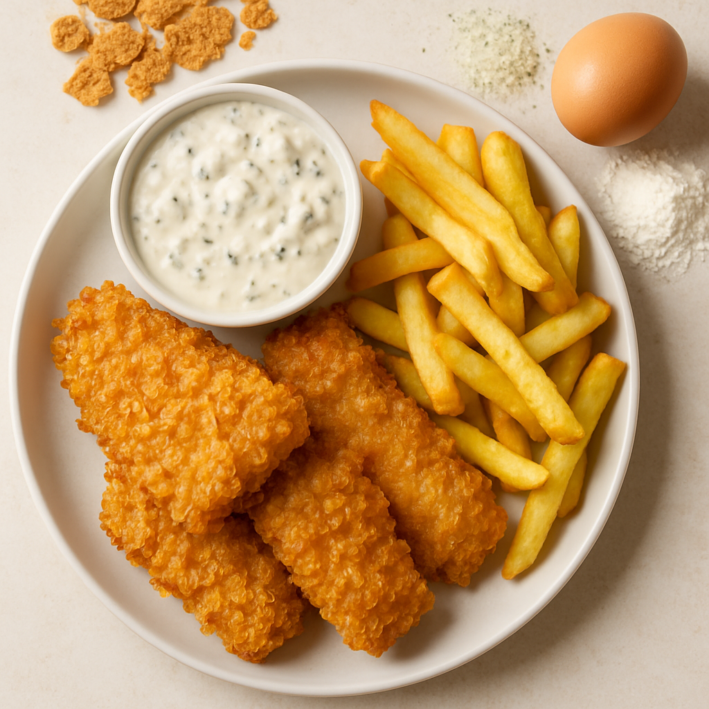 Fish and Chips with Tartar Sauce