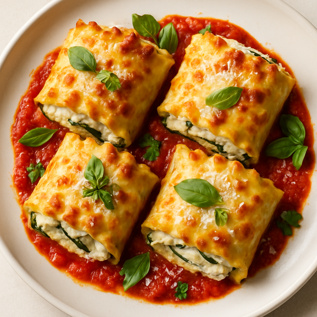 Cheesy Zucchini Lasagna Rolls