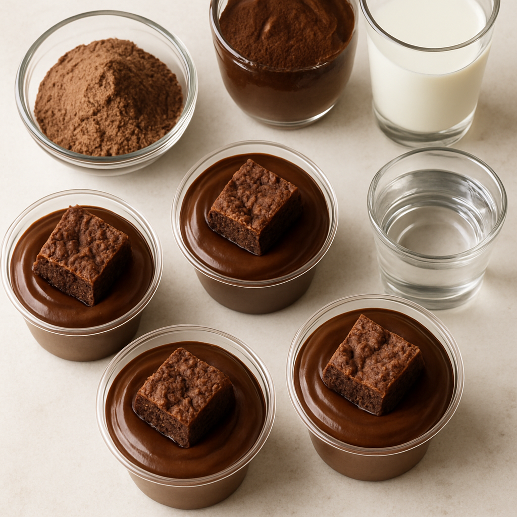 Chocolate Brownie Pudding Shots