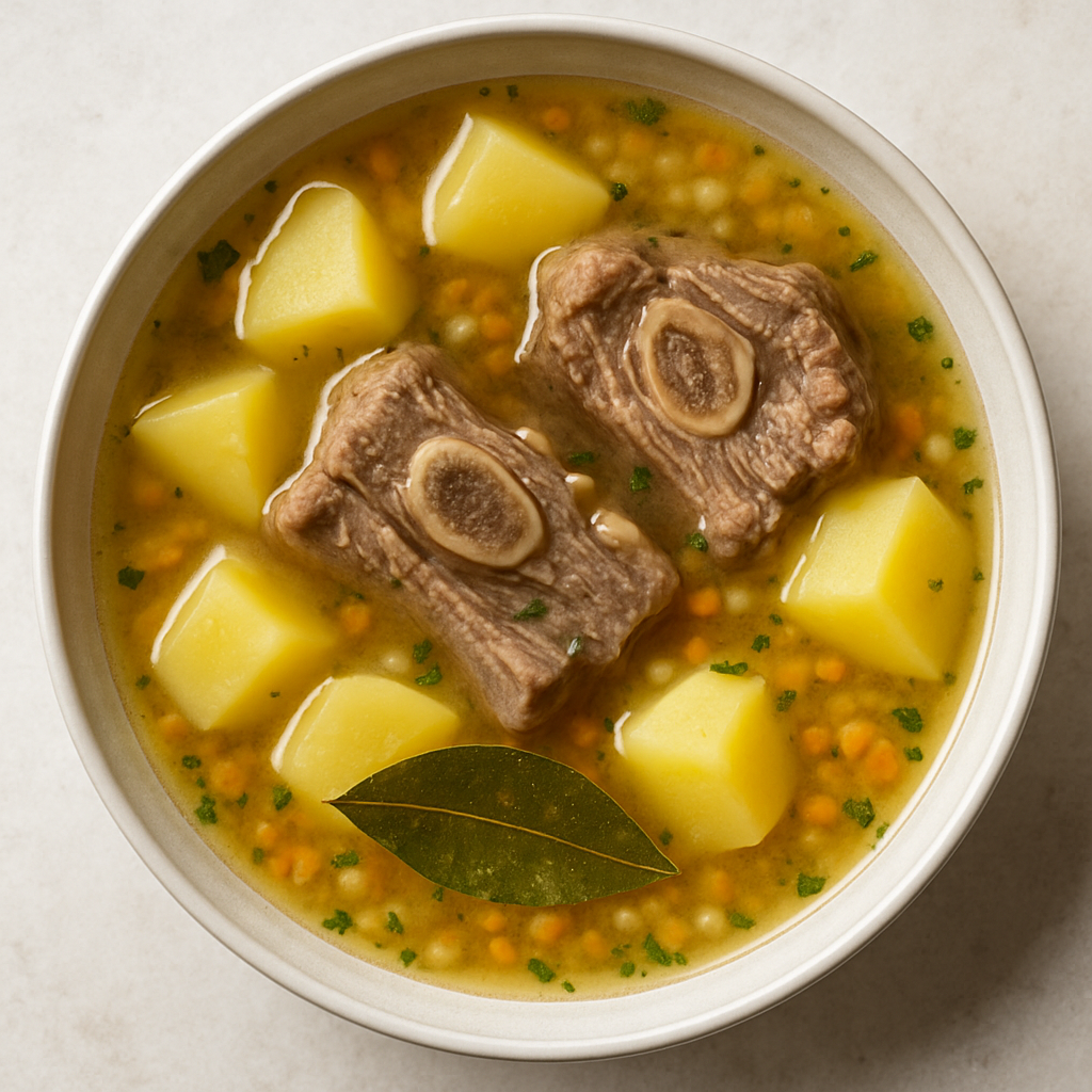 3-in-1 Soup with Flanken and Potatoes