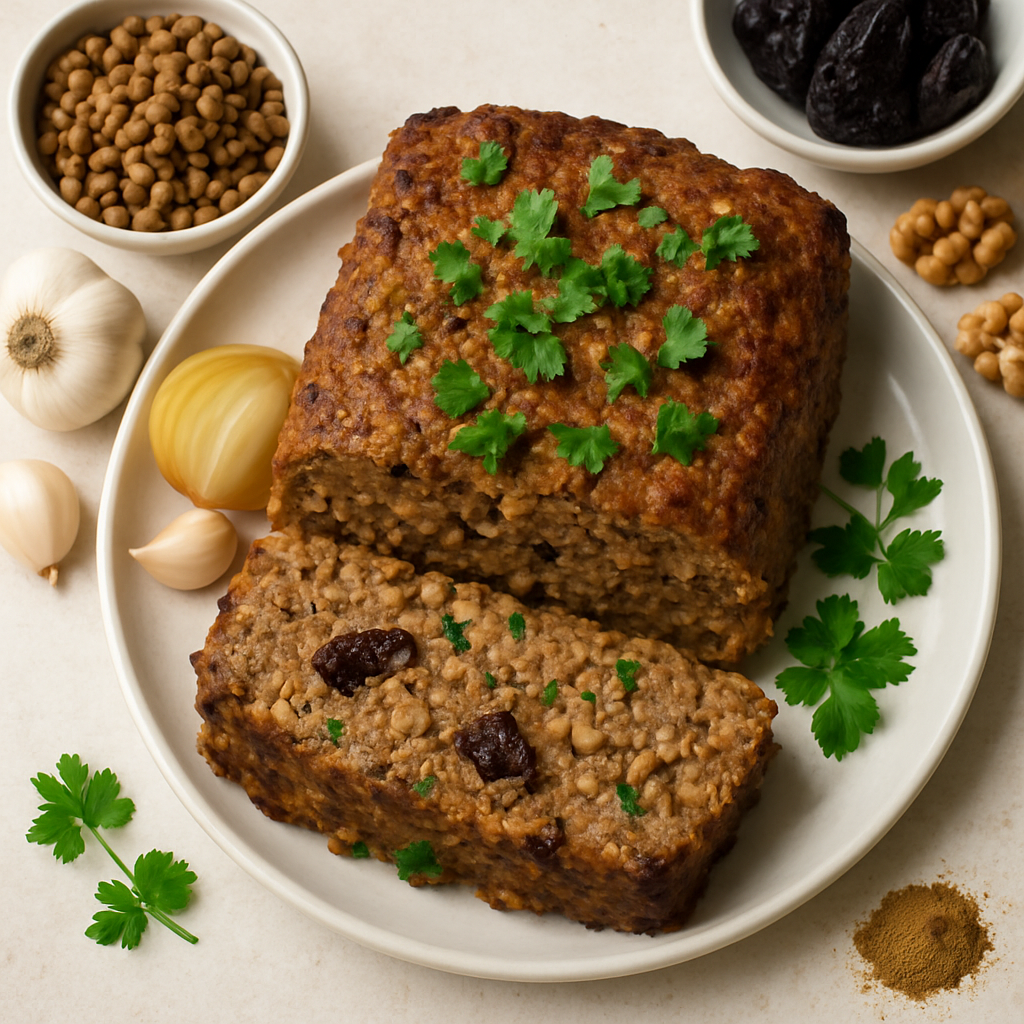 Pastel de Carne Picante, Frutal y Nuez Africano