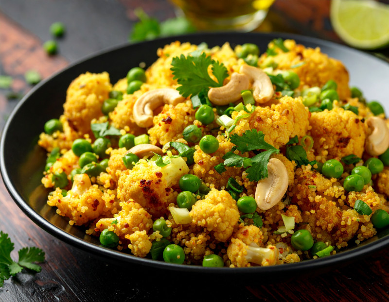 Quinua y Coliflor al Curry