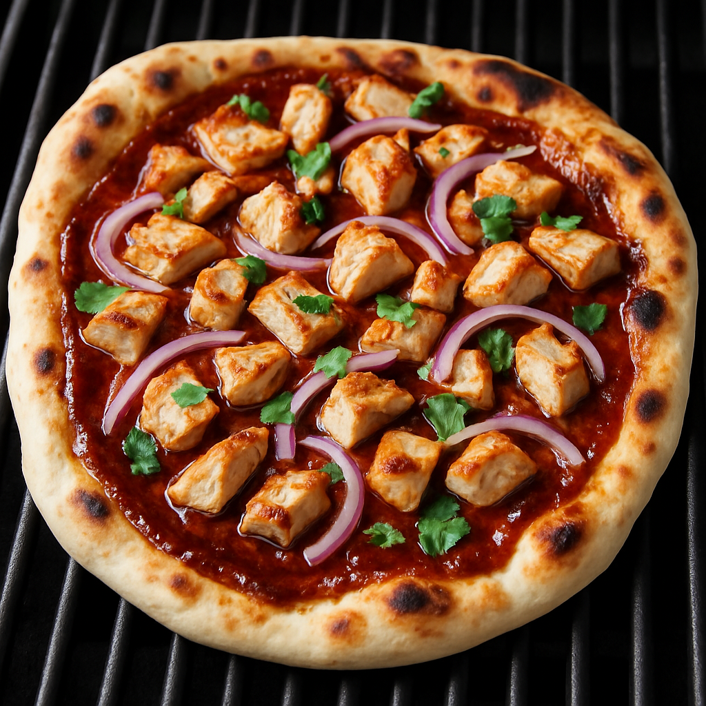 BBQ Chicken Pizza on the Grill