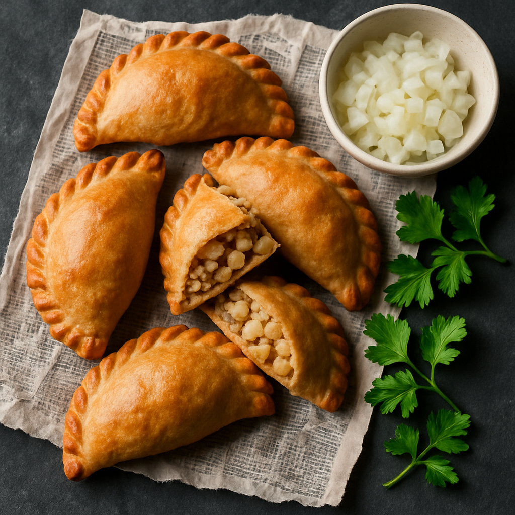 Baked Spelt Empanadas with Ground Turkey and Potato Filling