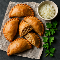 Baked Spelt Empanadas with Ground Turkey and Potato Filling