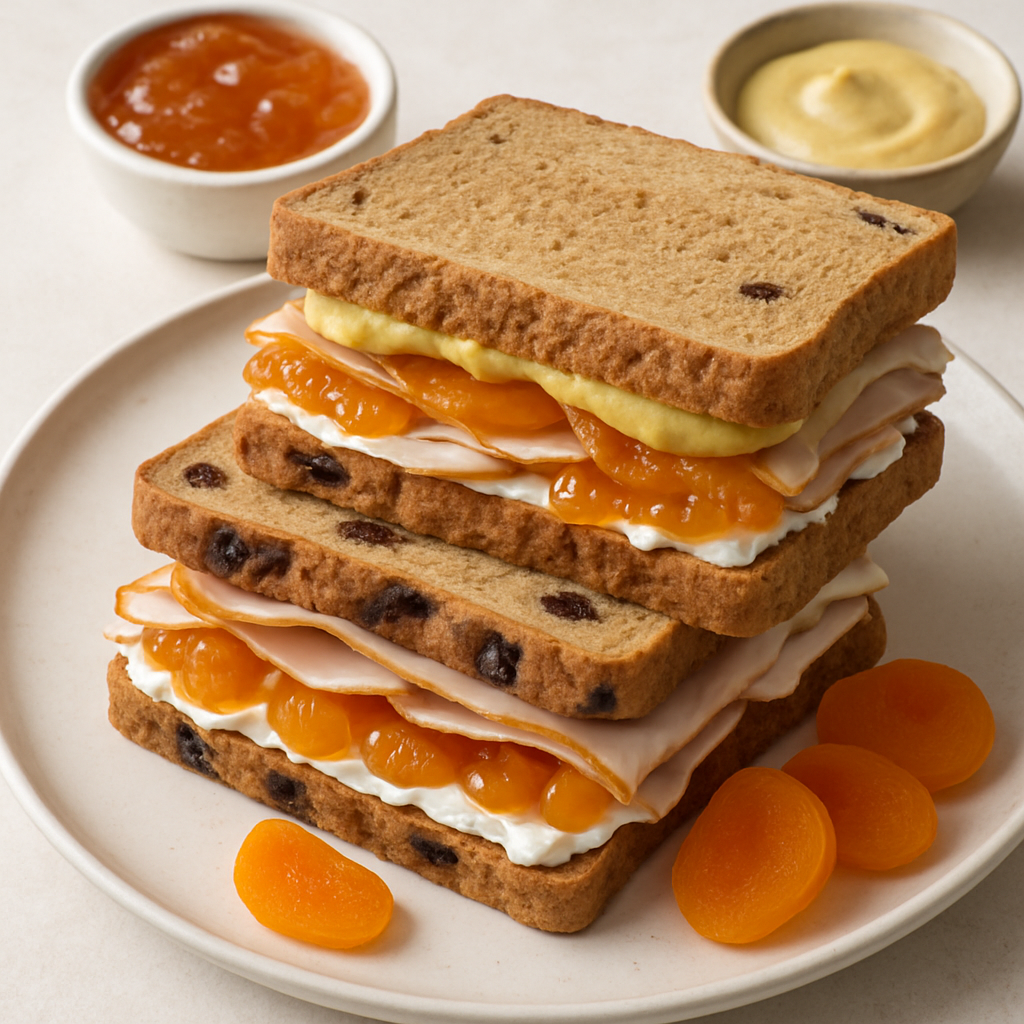 Double Decker Apricot Turkey Sandwiches