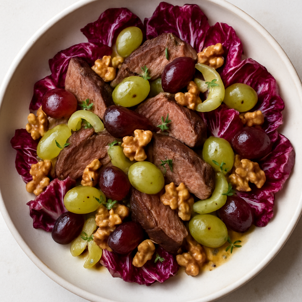 Nigel Slater's Salad of Game, Grapes, and Verjuice