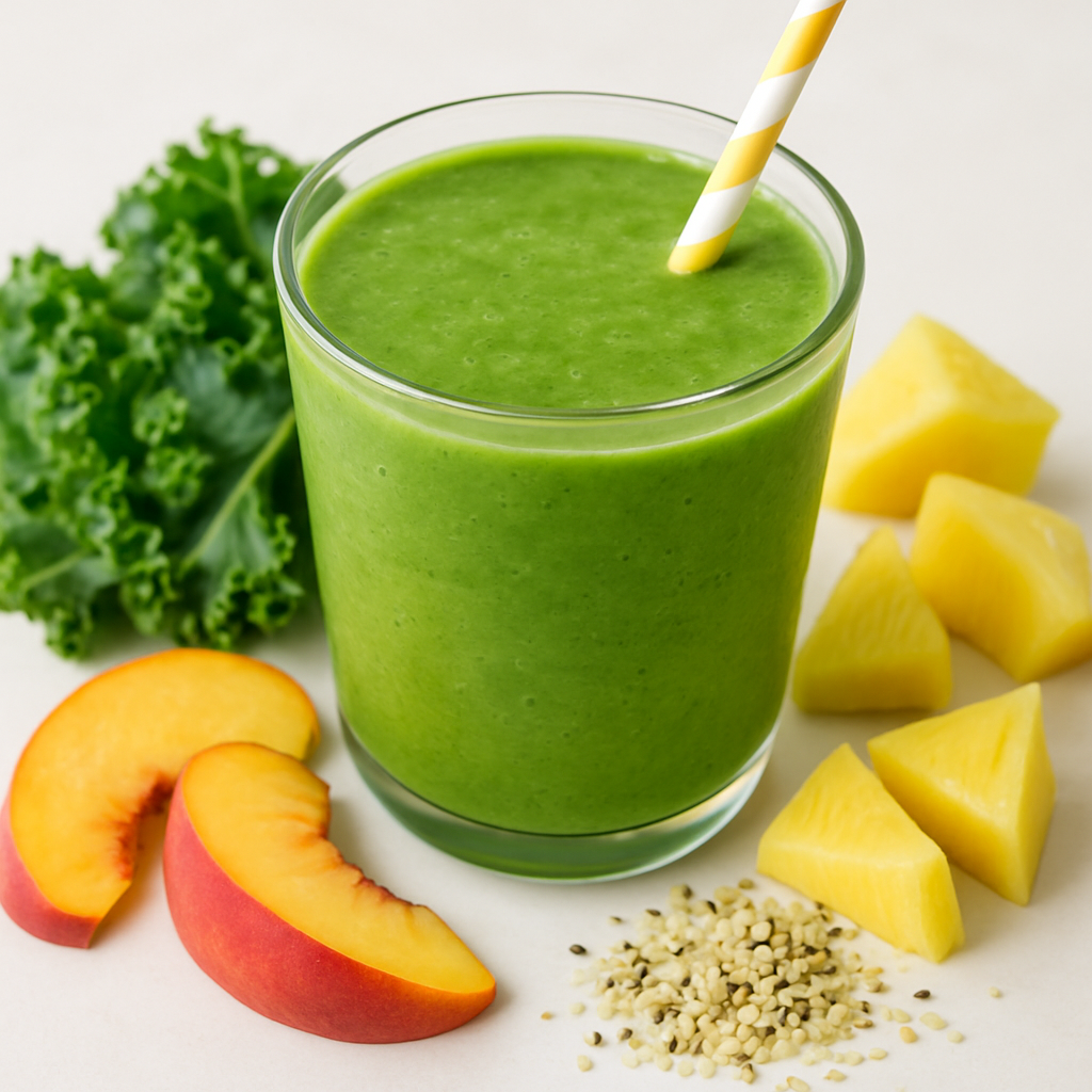 Peachy Pineapple Kale Smoothie