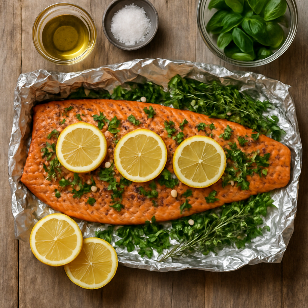 Whole Barbecued Salmon