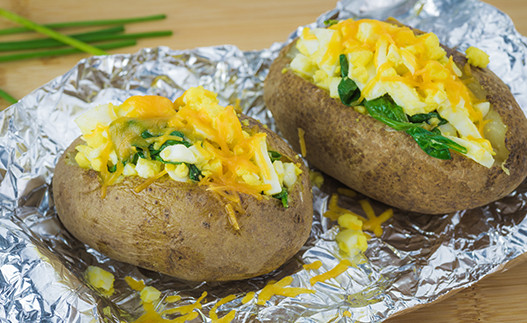 Spinach Stuffed Potatoes
