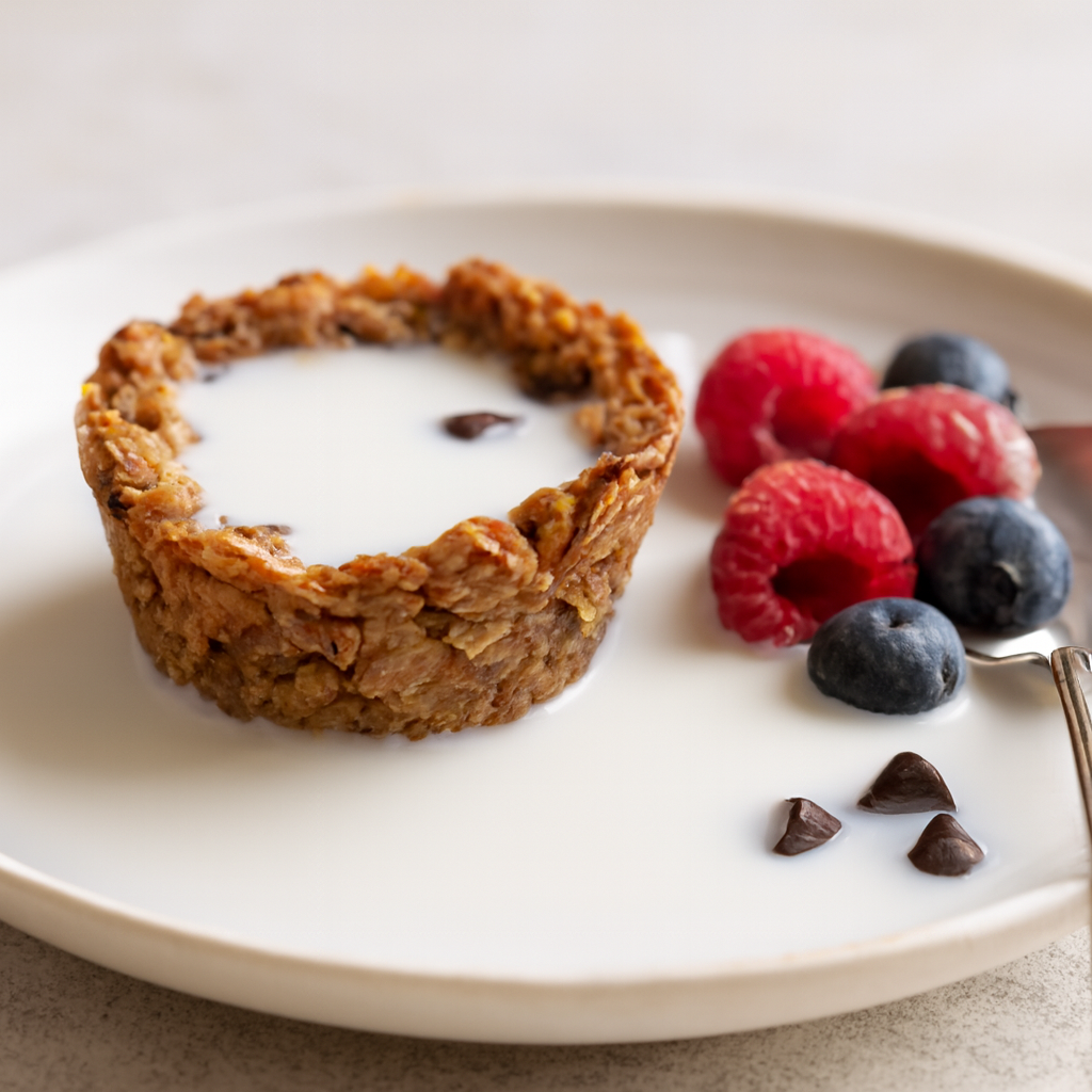 Oatmeal Chocolate Chip Cookie 'n' Milk Breakfast Cups