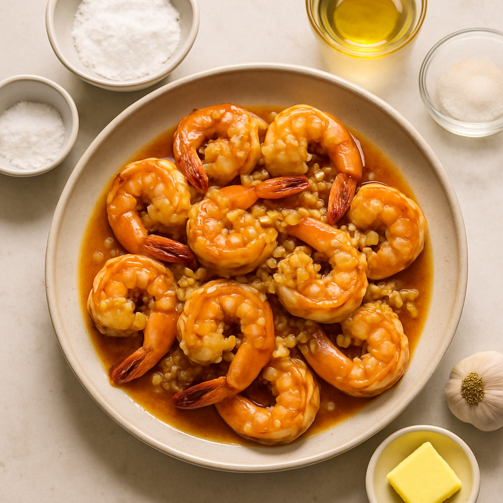 Garlic Brandy Prawns