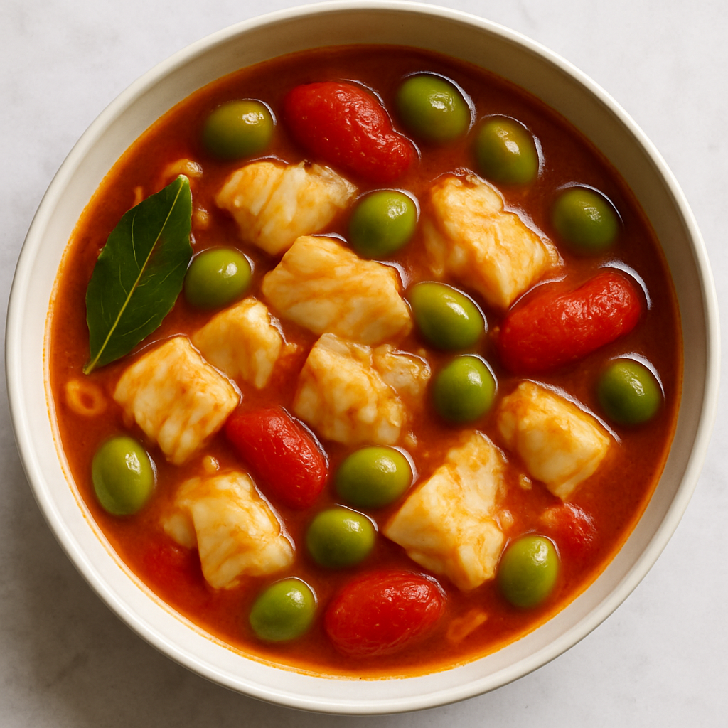 Fish Stew with Salt Cod and Green Olives