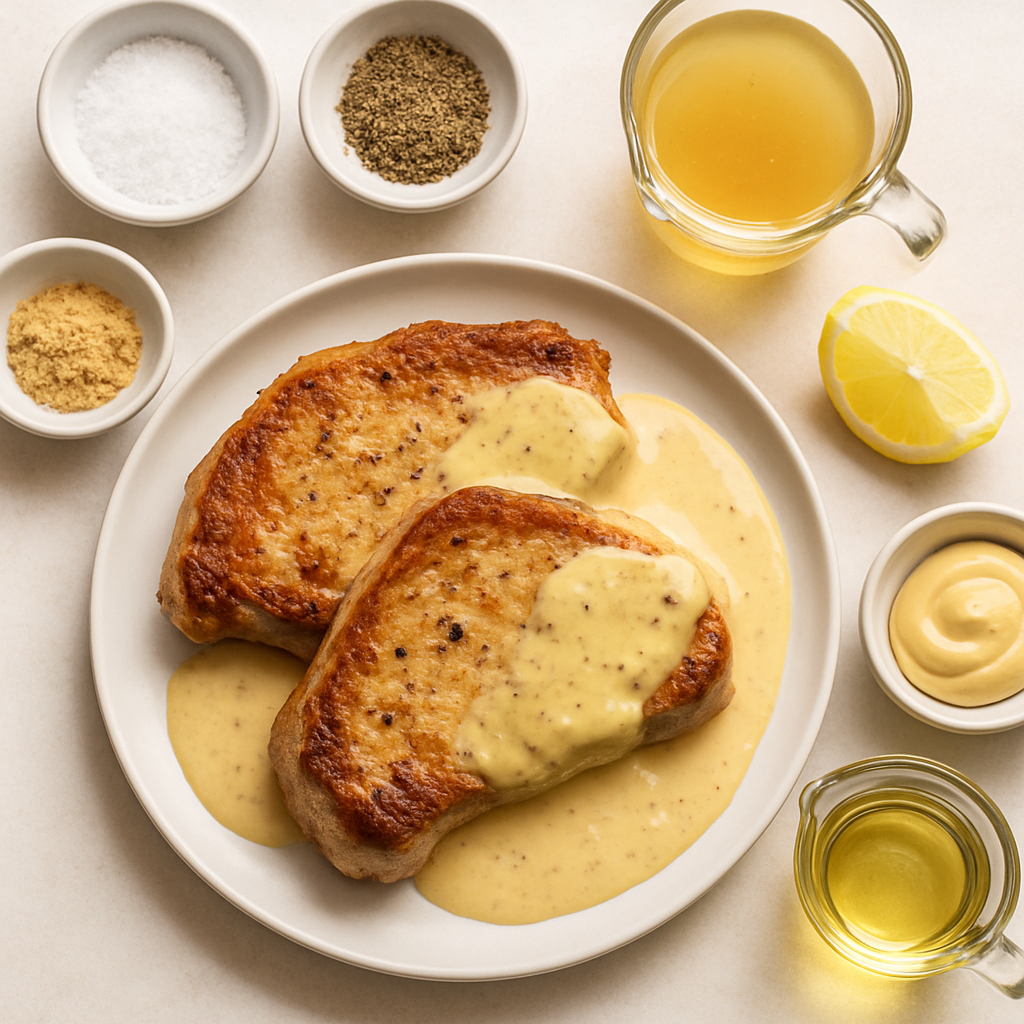 Pan-Seared Pork Chops with Dijon Mustard Sauce