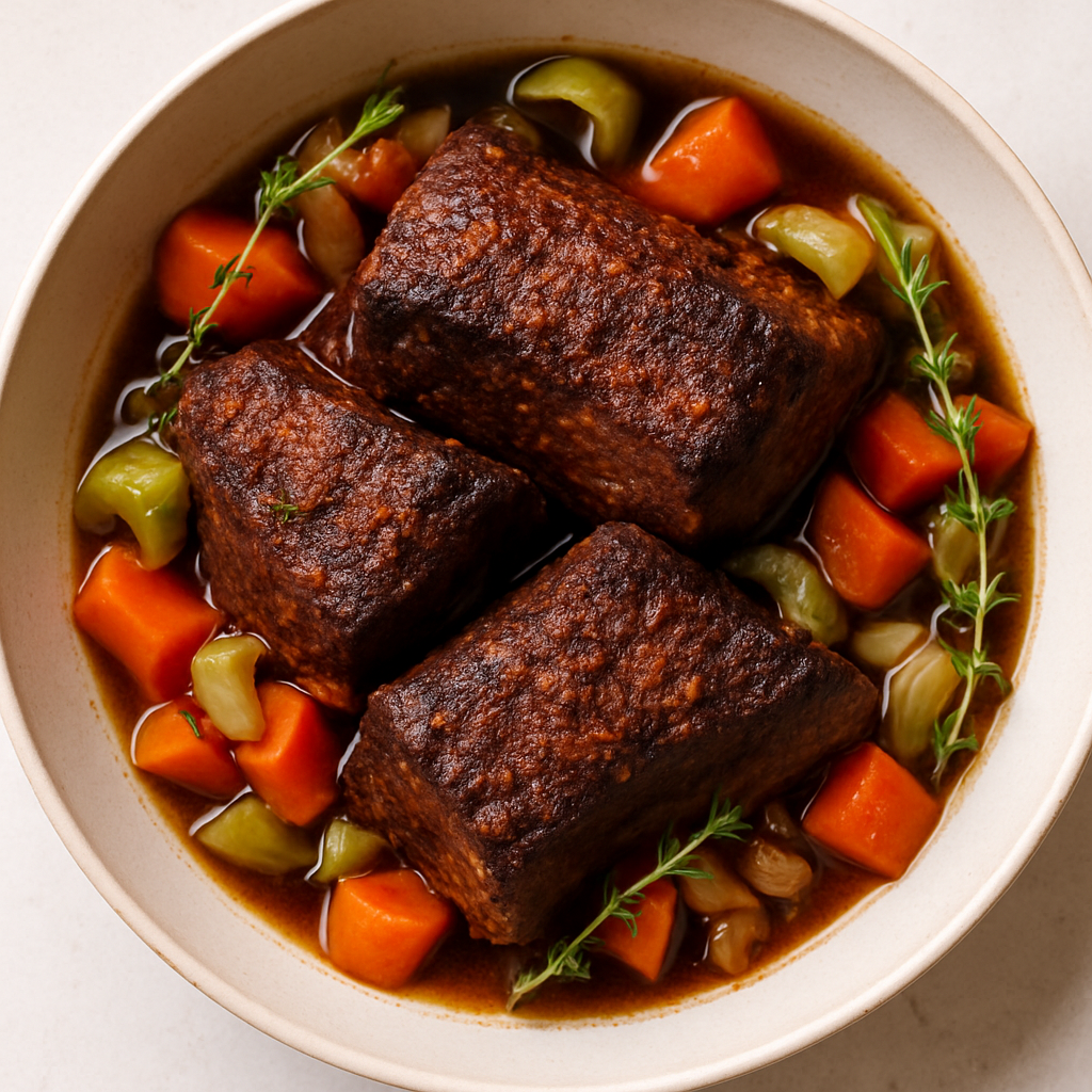 Costillas Cortas Cajún Braseadas en Porter Ahumado