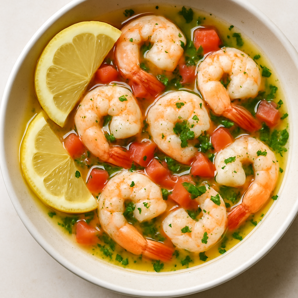 Camarones Marinados en Limón y Aceite de Oliva
