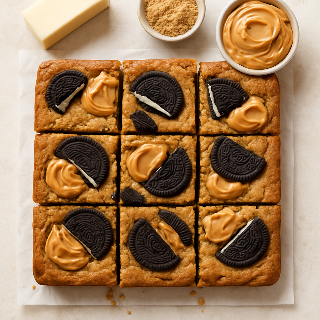 Peanut Butter Oreo Blondies