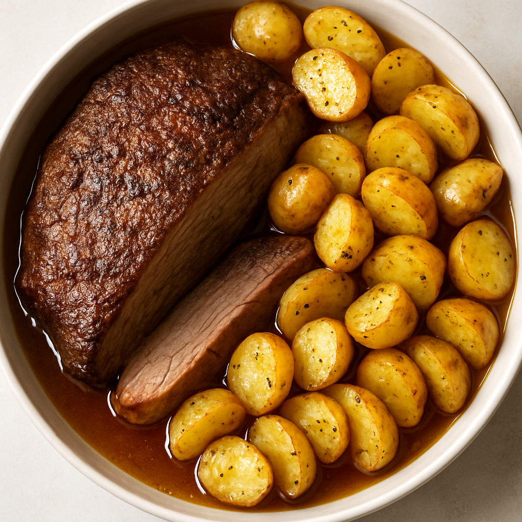 Slow-Roasted Beef Brisket with Potatoes