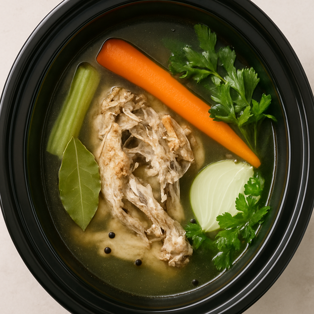 Caldo de Pollo en Olla de Cocción Lenta