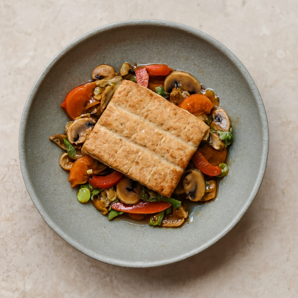 Salteado Fresco de Tofu Ahumado