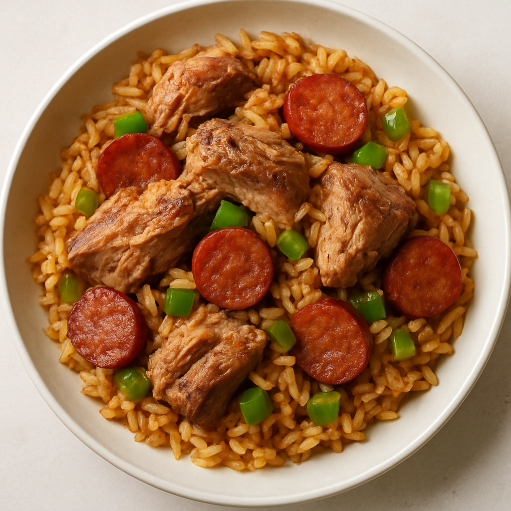 Slow-Roasted Pork Jambalaya