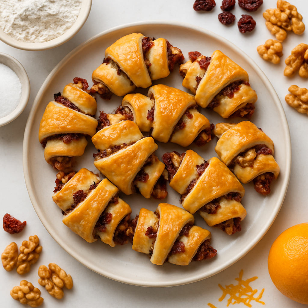 Rugelach de Arándano y Naranja