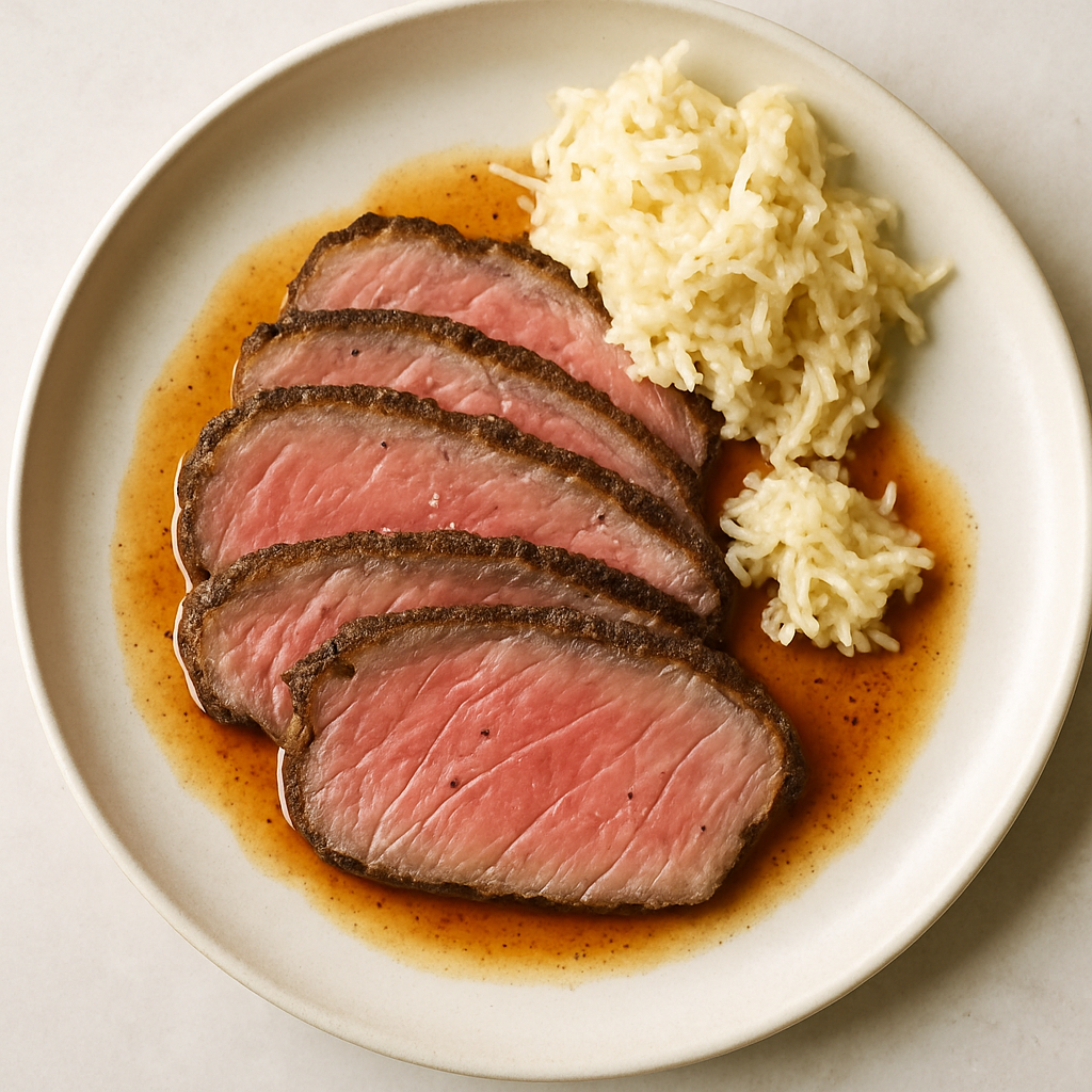 Roast Beef de Mile End con Rábano Picante Encurtido
