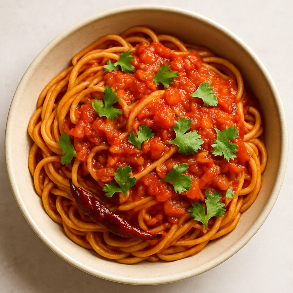 Spaghetti with Spicy Tomato Sauce