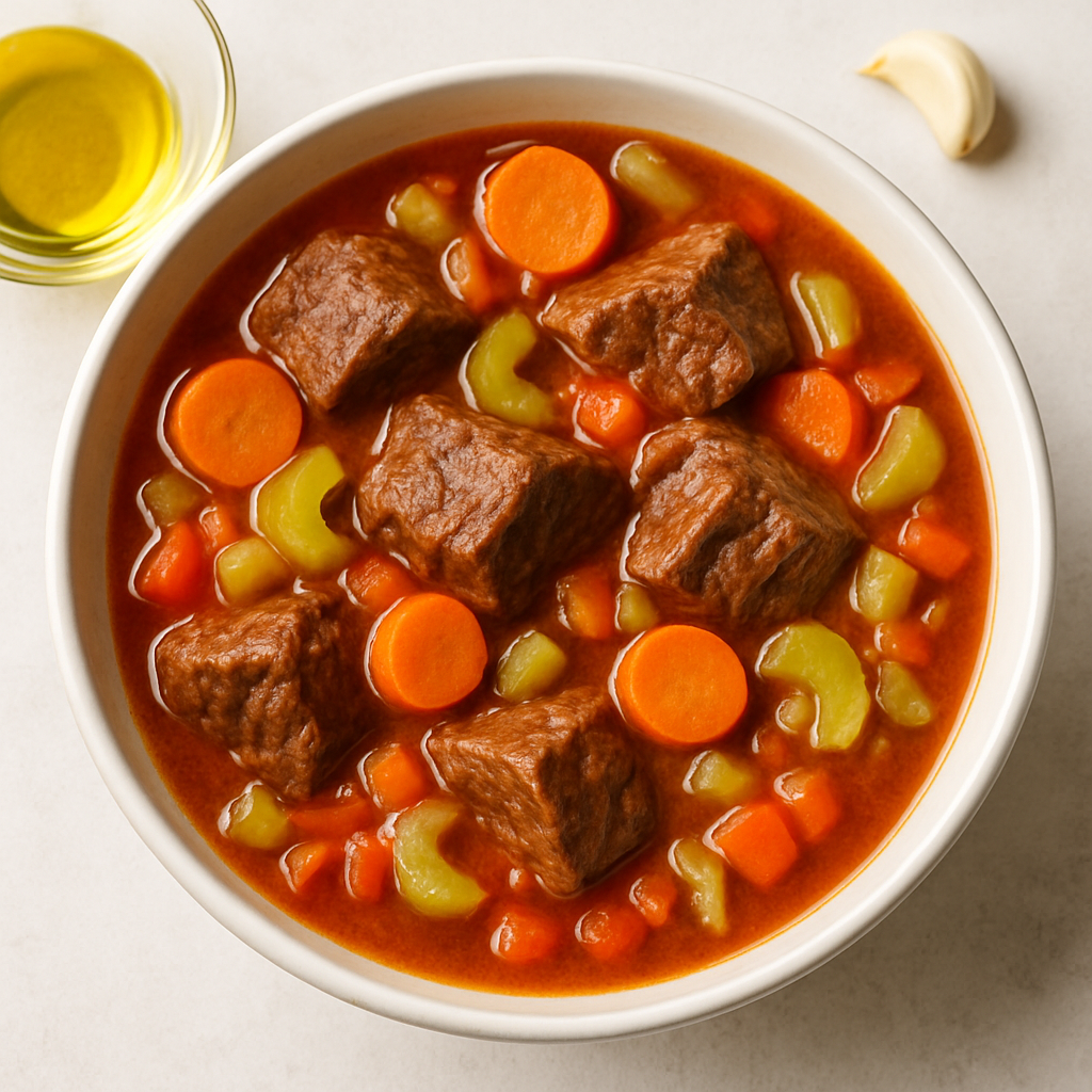 Guiso de Carne de Res y Tomate en Olla Lenta