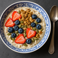 Overnight Peanut Butter Oats (Bircher Muesli Style)