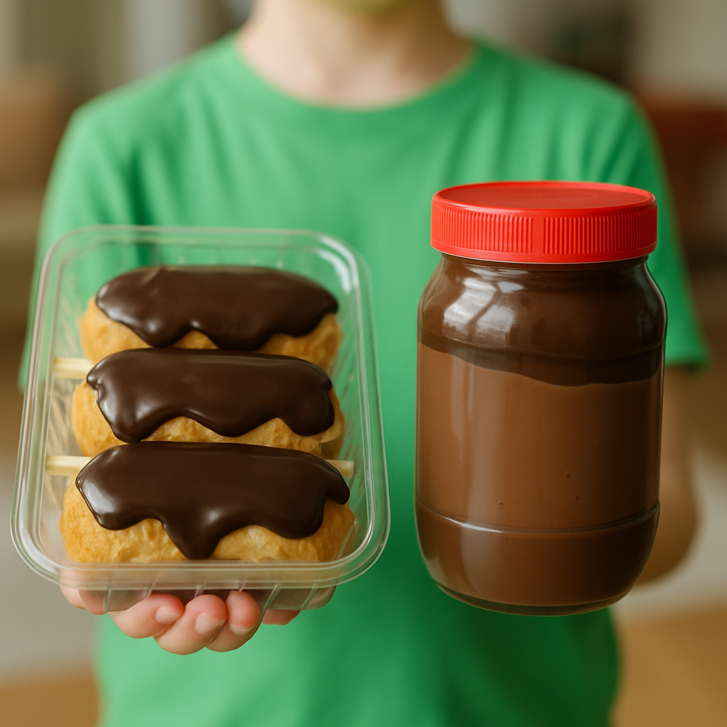 Eclairs de Chocolate Fáciles de Tres Ingredientes