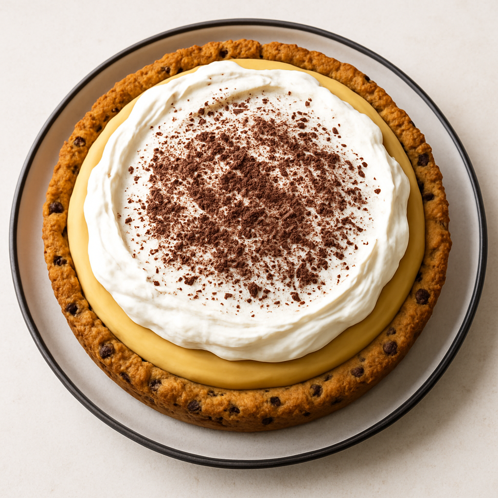 Butterscotch Pudding Pie with Chocolate Chip Cookie Crust
