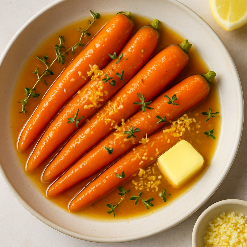 Zanahorias con Miel, Jengibre y Sal de Cítricos