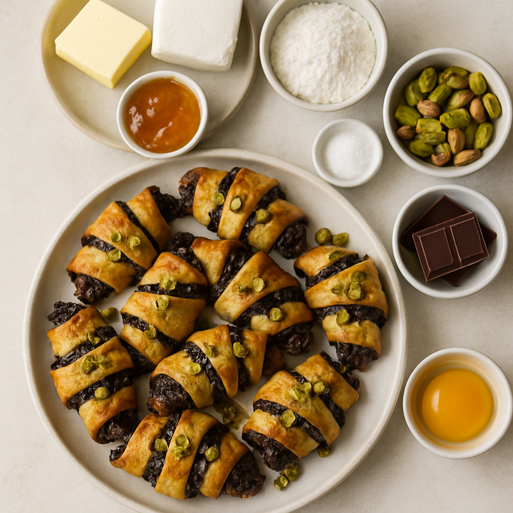 Rugelach de Chocolate Oscuro