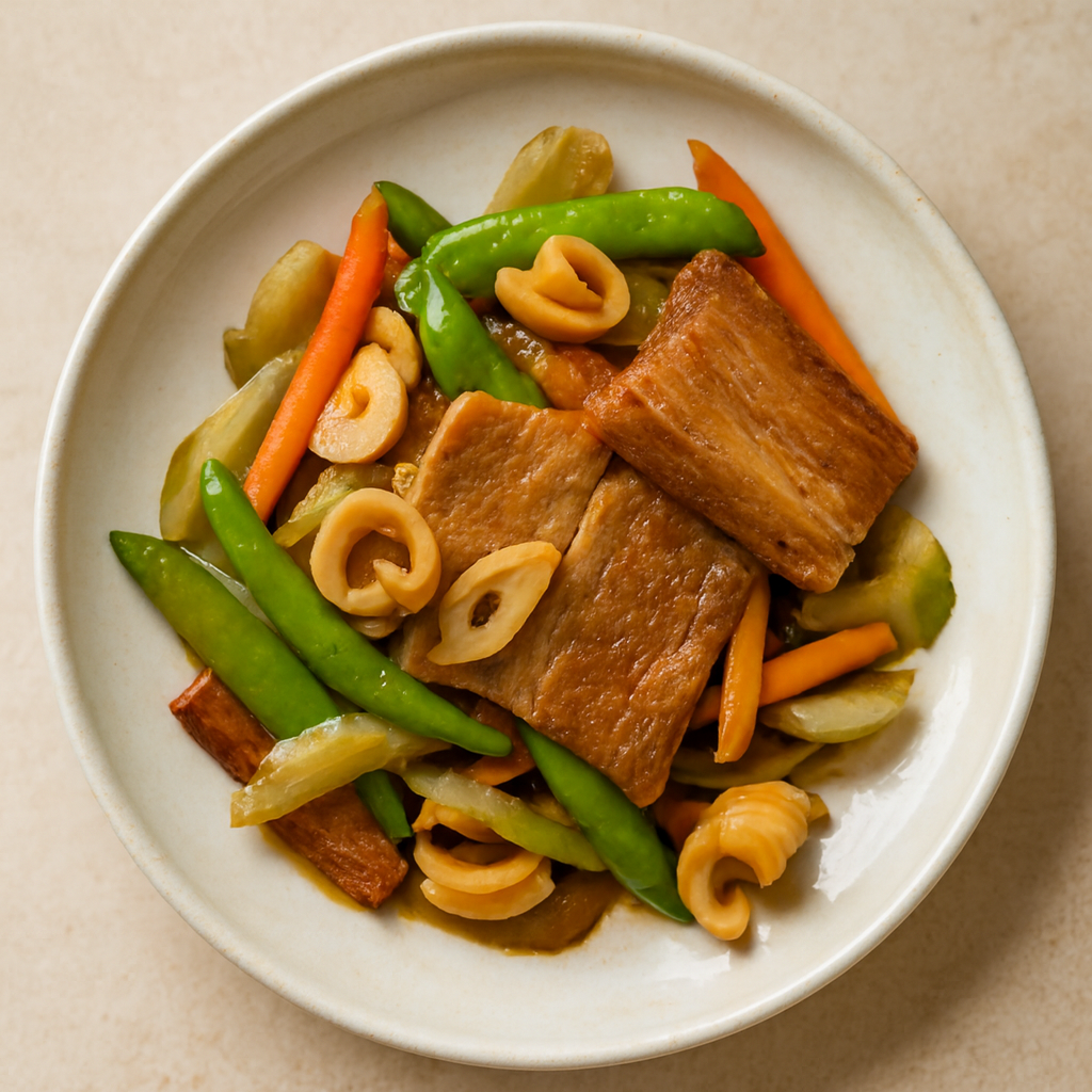 Hakka-Style Stir-Fry with Pork and Squid