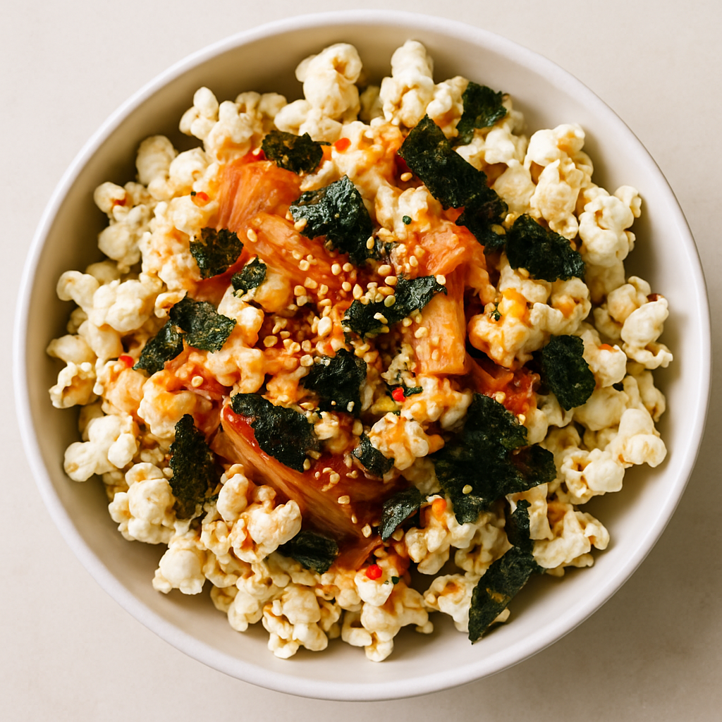 Savory Kimchi-Nori Popcorn