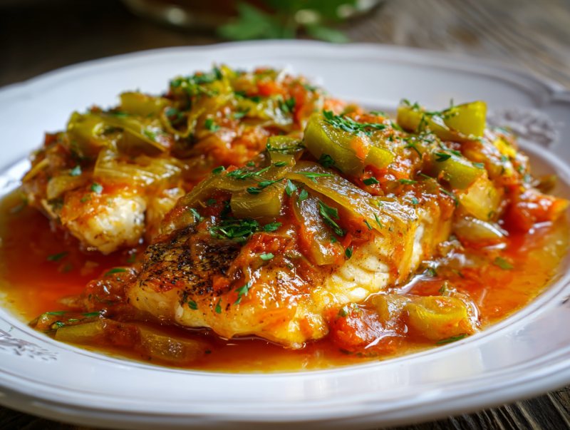 Baked Fish with Creole Sauce