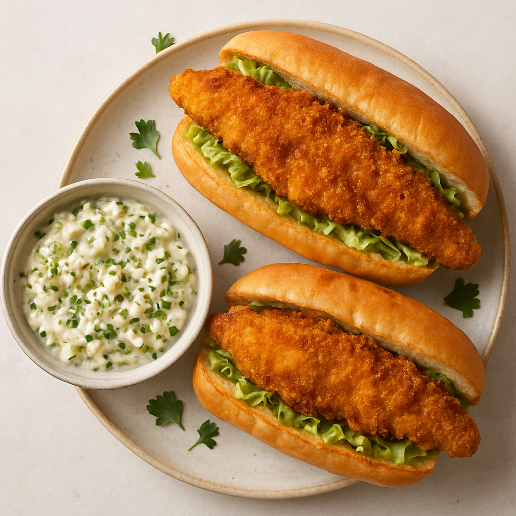 Catfish Po'Boys with Pickle Remoulade