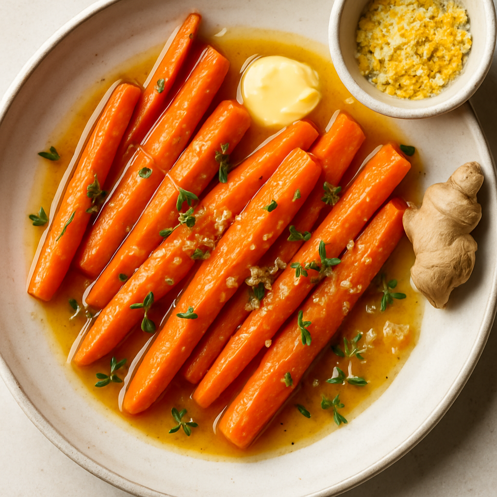 Honey Ginger Carrots with Citrus Salt