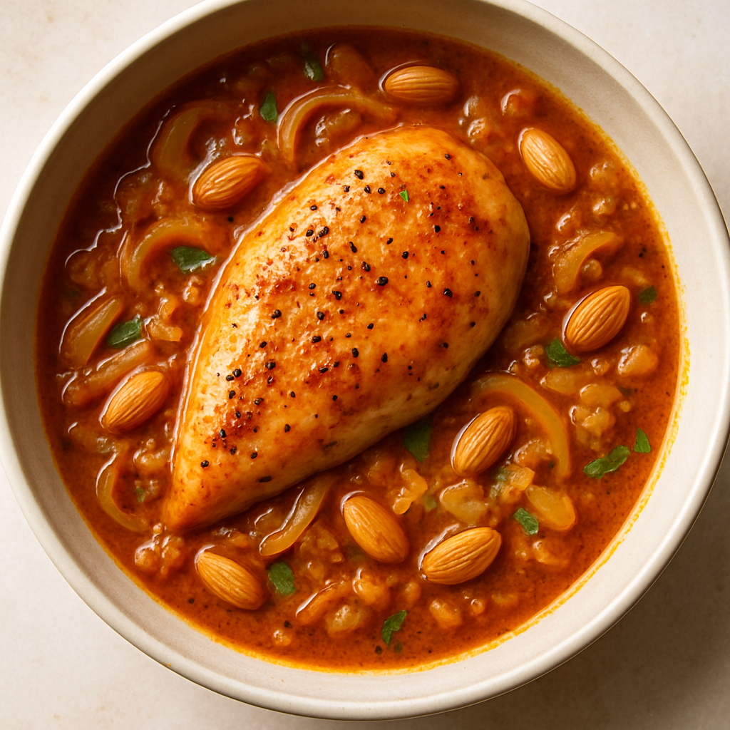 Spicy African Chicken and Almond Stew