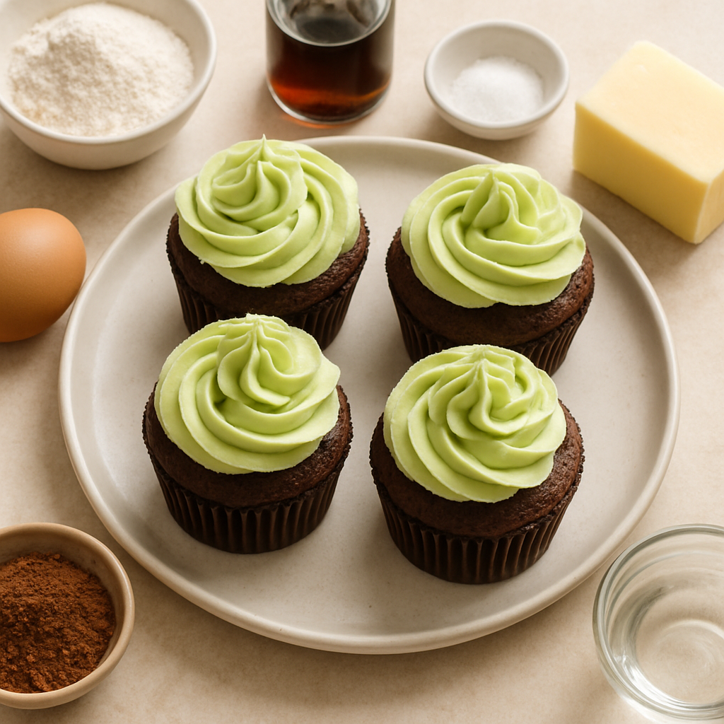 Cupcakes de Chocolate con Leche y Crema de Aguacate
