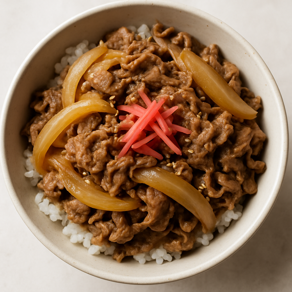 Cuenco de Arroz con Carne Japonés (Gyudon)