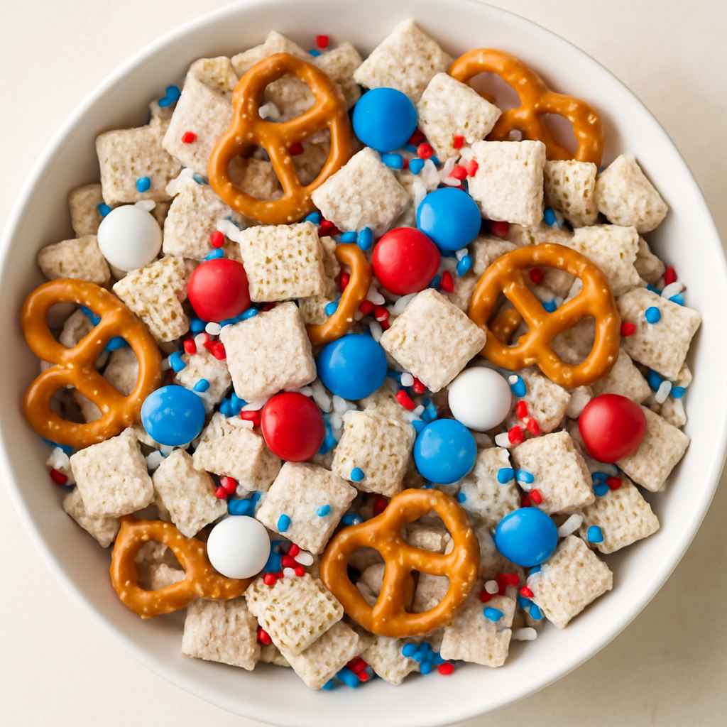 Red, White & Blue Muddy Buddies